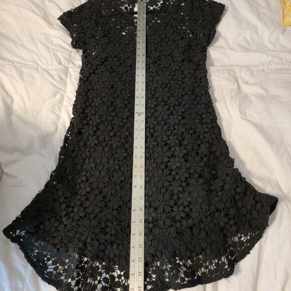 Joie Cotton Crochet Lace Dress Black XS - Picture 12 of 12